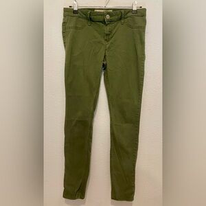 Hollister Women's Skinny Jeans - Olive Green